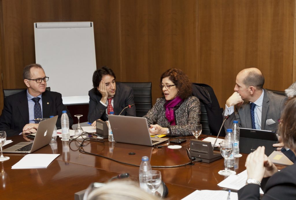 Ana Lourdes de Hériz presidió la reunión de la Comisión de Educación del CGCEE.