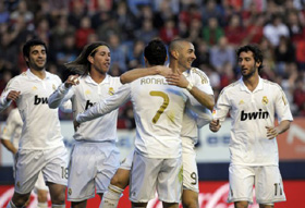 Benzemá marcó el primer gol del Real Madrid a Osasuna.
