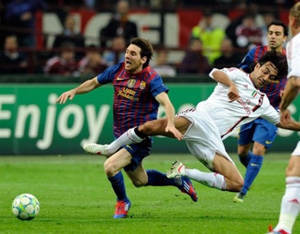 En el partido de ida el Milan consiguió frenar el potencial ofensivo del Barcelona.