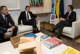Roberto Varela, Carlos Pita y Alberto Núñez Feijóo.