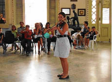 La violinista Daniela Vázquez.