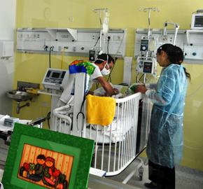Unidad de cuidados intensivos para recién nacidos del sanatorio de Casa de Galicia.