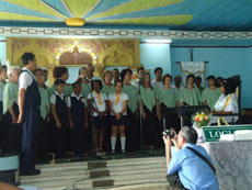 Actuación del coro ‘Hespérides’ en templo masónico de La Habana.
