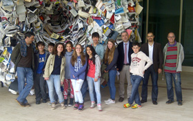 Los alumnos del Instituto Cañada Blanch en la Cidade da Cultura.