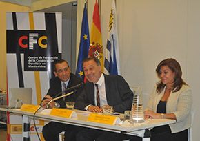 Jorge Expósito, Roberto Varela y Violeta Domínguez.