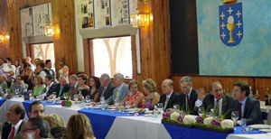 Un momento del encuentro con la colectividad gallega en México en el que participó Alberto Núñez Feijóo.
