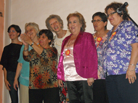 Imagen de las narradoras que participaron en el recital.