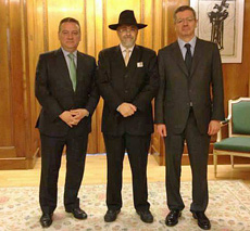 Alfredo Prada, Moisés Benarroch y Alberto Ruiz Gallardón.