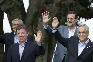 Mariano Rajoy, con otros presidentes de la Alianza del Pacífico.