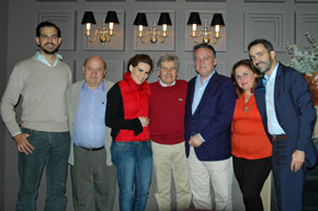 Alfredo Prada, tercero por la derecha, con los miembros del Comité Ejecutivo del PP de España en el Reino Unido.