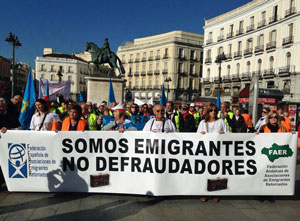Manifestación por las calles de Madrid.