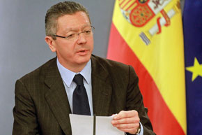 El ministro de Justicia, Alberto Ruiz Gallardón.