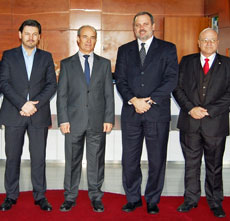 Antonio Rodríguez Miranda, Emilio Rial, Eugenio Martínez y José Antonio Solana.