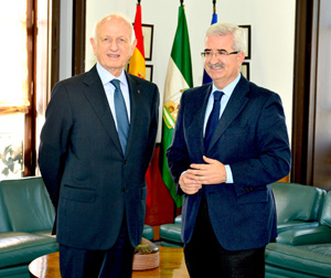 El consejero de la Presidencia junto con el consejero del Rey de Marruecos.