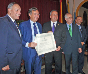 Cándido Padrón, el embajador Pérez-Hernández y Torra, Javier Medina, Miras Portugal y Juan Santana.