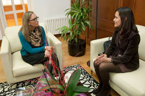 La conselleira de Facenda, Elena Muñoz, se reunió a finales de enero con la nueva delegada de la AEAT en Galicia, María Imelda Capote.