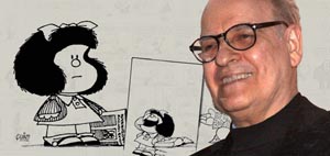 Quino y la inolvidable Mafalda.