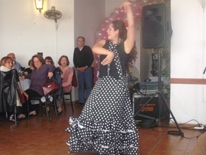 Noelia Pedraza durante su actuación.