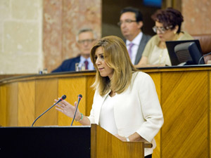 Intervención de la presidenta de la Junta, Susana Díaz.