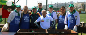 El equipo de los sacrificados parrilleros Waldo Báez, Pedro Baya, Carlos Godoy, Osvaldo Báez, Julio Ávila, Jorge Mella, Luis Roca y Gastón Centeno Pozo.