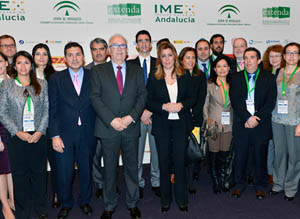 La presidenta de la Junta, Susana Díaz asistió a la inauguración de IMEX-Andalucía en Sevilla.