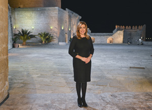 La presidenta de la Junta de Andalucía, Susana Díaz, en su Mensaje de Fin de Año en la Alcazaba de Almería.