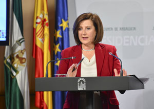 María José Sánchez, consejera de Igualdad, Salud y Políticas Sociales de la Junta.
