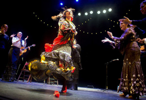 Un momento del espectáculo ‘Flamencas de Extremadura’. foto jean Louis Duzert