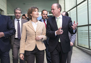 José Antonio Monago con Isabel García Tejerina, ministra de Agricultura, en Agroexpo.