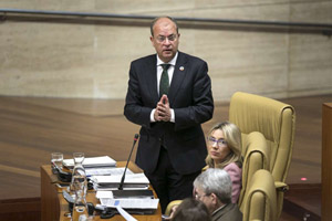 El presidente de Extremadura, José Antonio Monago, en una de sus intervenciones en el Debate sobre el Cumplimiento del Programa.