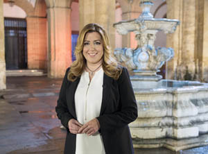 Susana Díaz, durante el Mensaje de Fin de Año dirigido a todos los andaluces.