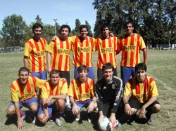 Los integrantes del equipo de fútbol.