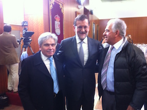 Ledo y Gil charlaron también con el presidente del Gobierno, Mariano Rajoy.
