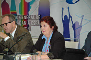 Intervención de la presidenta de la Comisión de Jóvenes y Mujeres, María Jesús Vázquez Tiscar, consejera por Canadá.