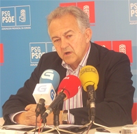 El portavoz del PSdeG en el Parlamento gallego, José Luis Méndez Romeu.