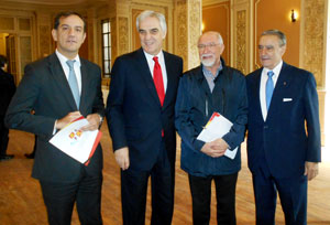 David Izquierdo, Javier Sandomingo Núñez, José Luis Mira Lema y Pedro Bello.