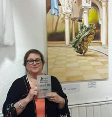 Silvia Virginia Poulage logró el primer premio con el cuadro denominado ‘Baldosas de piedra’.
