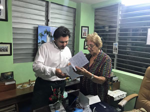 Antonio Rodríguez Miranda y Josefina Castro en Santiago de Cuba.