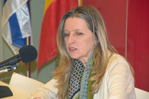 La actual presidenta de AEGU, Elvira Domínguez.