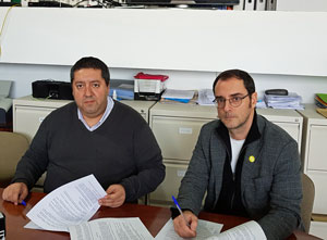 El presidente de FAER, Mario Alonso, y Rafael Jurado.