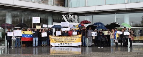 Imagen de la protesta en Vigo del pasado 13 de febrero ante la Delegación de la Xunta.