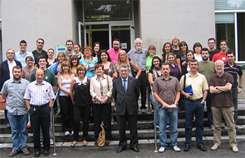 Los participantes en la Escuela de Asturianía.