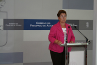 La viceconsejera de Emigración, Teresa Ordiz, presentó los actos por el Día de Asturias en el Exterior.