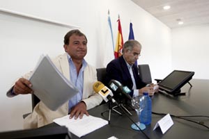 El conselleiro de Economía, Javier Guerra,  en una rueda de prensa.