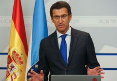 Alberto Núñez Feijóo tras la reunión del Consello de la Xunta.