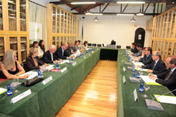 Reunión del Patronato de la Fundación Galicia Emigración en la que se decidió su disolución.
