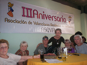 Celebración del tercer aniversario de la Asociación de Valencianos Residentes en Venezuela.