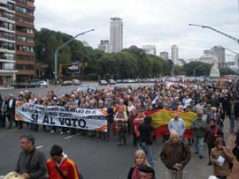 Imagen de archivo de una manifestación contra la reforma de la Ley Electoral en Buenos Aires.