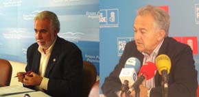 El diputado del PP Miguel Santalices y el del PSdeG, José Luis Méndez Romeu.
