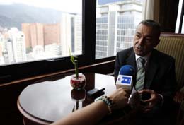 Paulino Rivero mantuvo un encuentro con la prensa en un céntrico hotel de Caracas.
